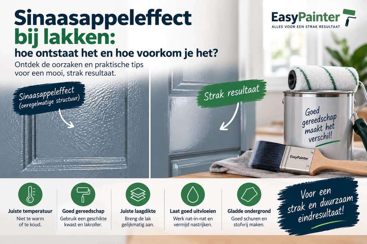 Sinaasappeleffect bij lakken: hoe ontstaat het en hoe voorkom je het?
