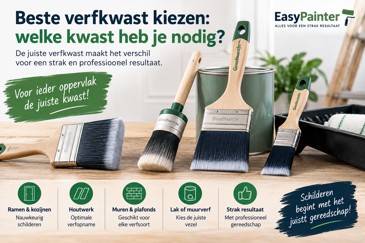 Beste verfkwast kiezen: welke kwast heb je nodig?