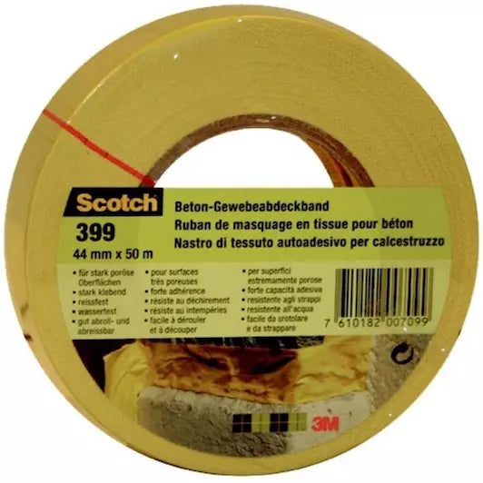3M 399 Maskeertape Beton Geel 44mmx50m