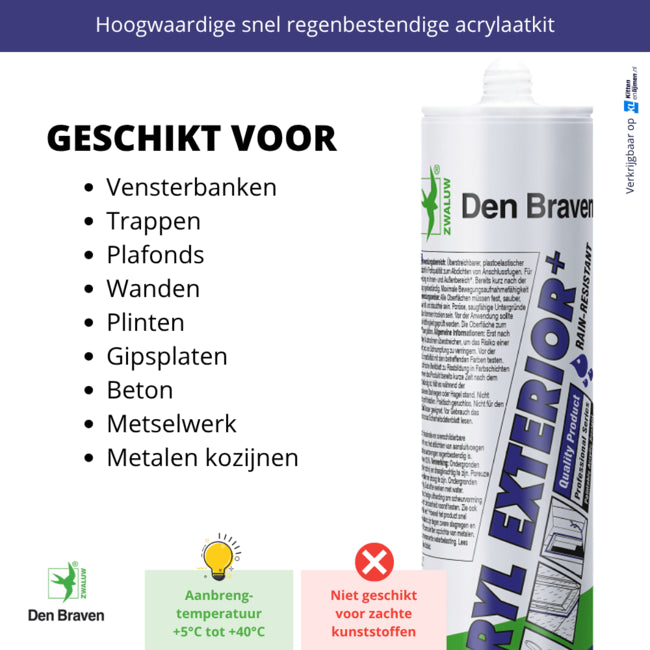 Den Braven Zwaluw Acryl Exterior 310 ml